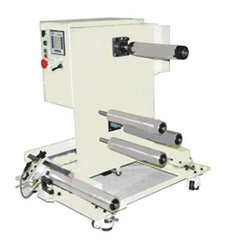 narrow web rewind stand, : "guided narrow web rewinder with load cells and a magpartical clutch 