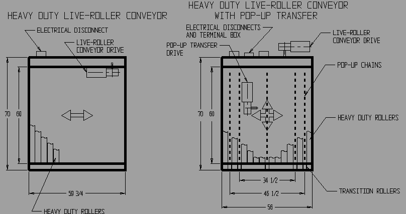 Pop-Up Chain Transfer Unit Drawing