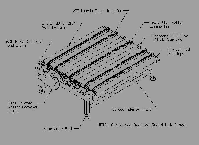 Pop-Up Chain Transfer Unit Drawing