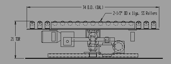 Powered Roller Turntable Drawing